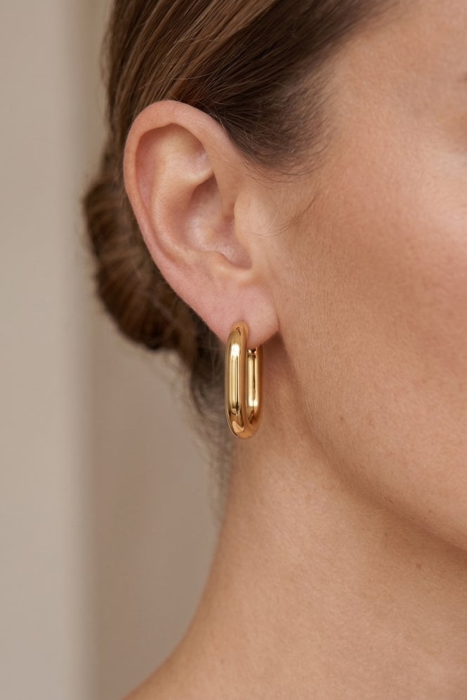 Majique London Oval Stud Earrings