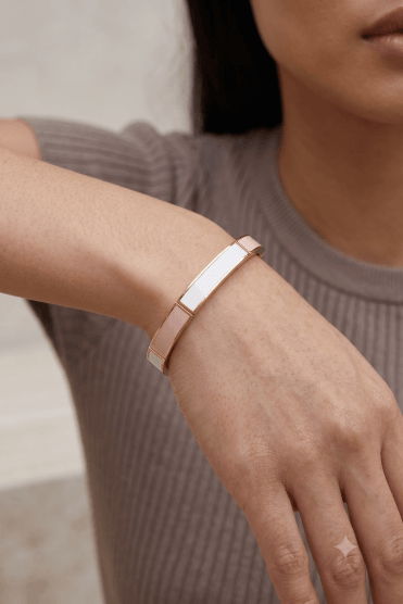 Peachy Glow Gold Bangle