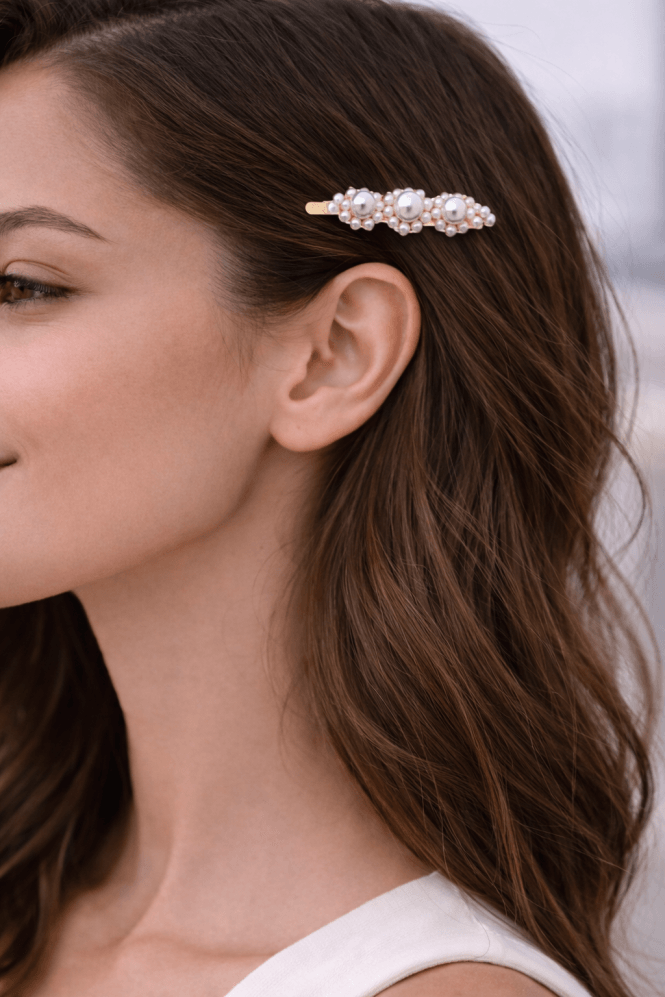Majique London Pearl Blossom Hair Clip