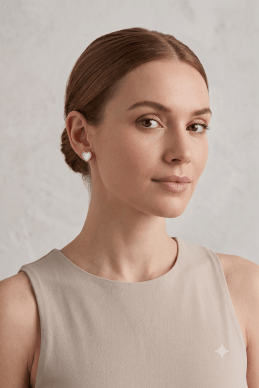 Pearl Heartbeat Stud Earring