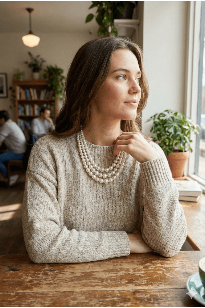 Majique London Pearl Layered Elegance Necklace