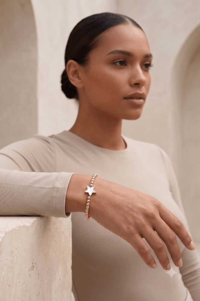 Majique London Pearl Star Beaded Bracelet