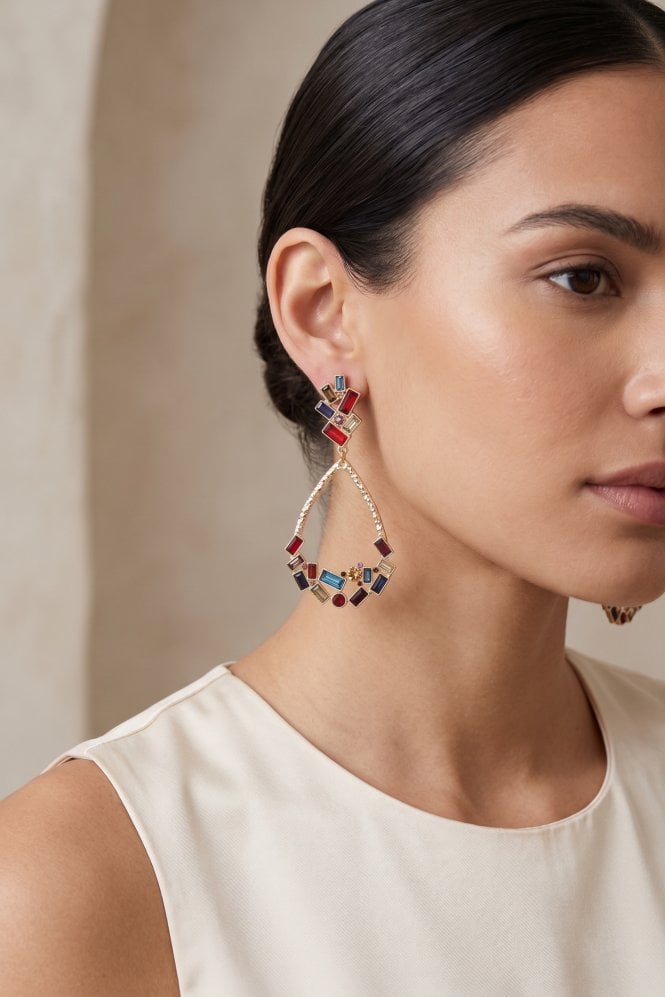 Majique London Radiant Prism Crystal Teardrop Earring