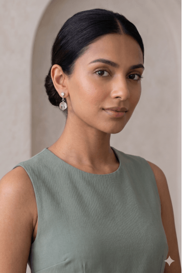 Radiant Rhodium Crystal Drop Earrings