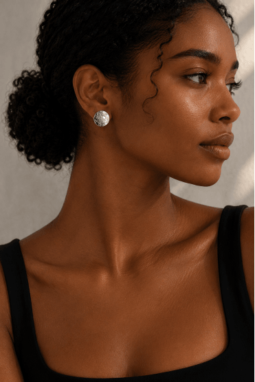 Radiant Rhodium Stud