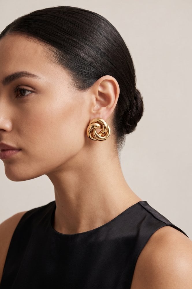Majique London Retro Inspired Swirl Elegance Post Earring