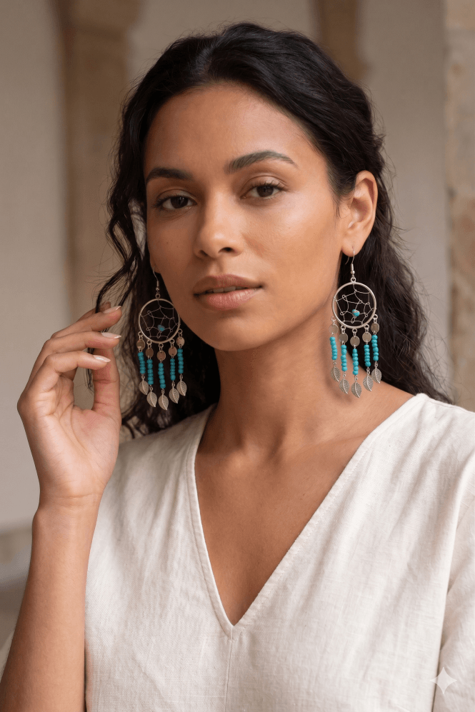 Majique London Rhodium Shine Earrings