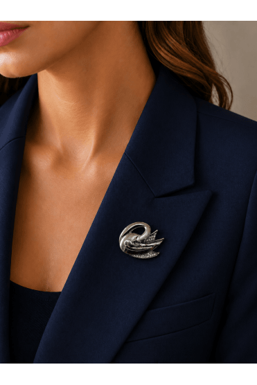 Shadow Swan Brooch