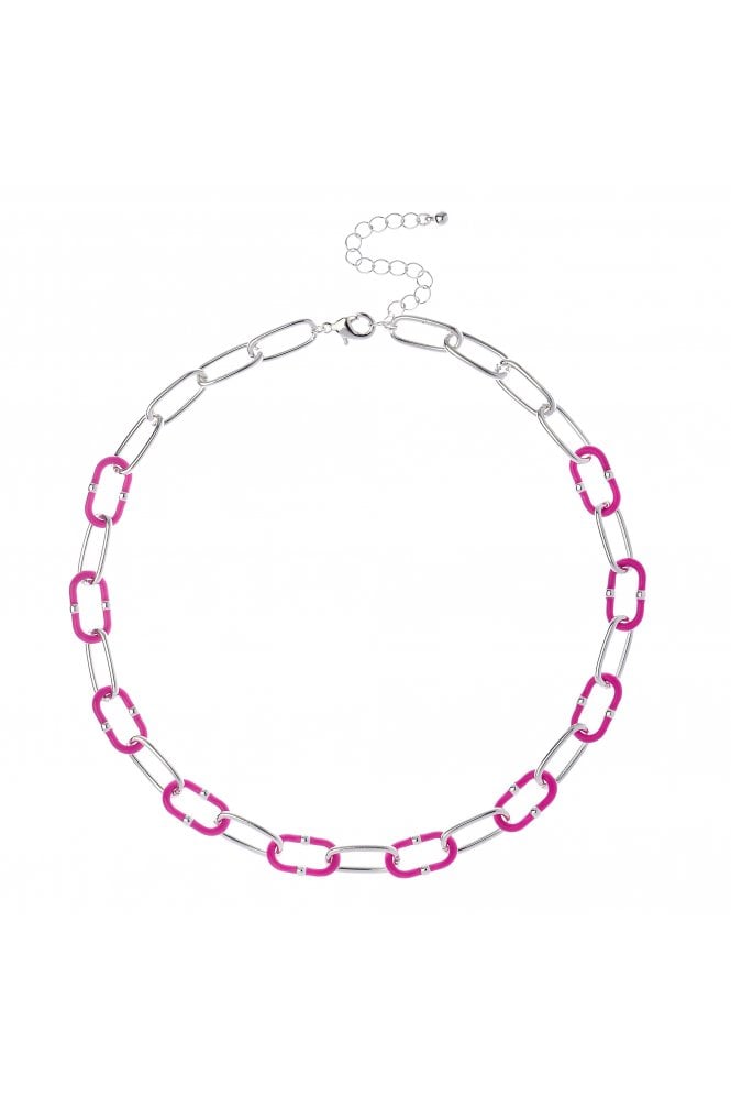 Majique London Silver Beam Enamel Necklace