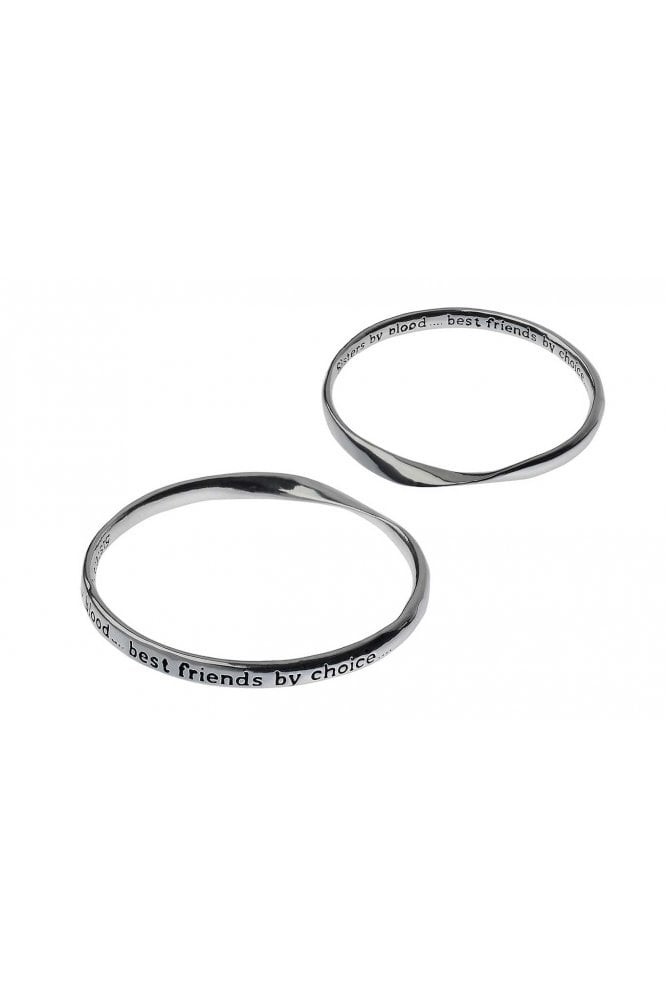 Majique London Silver Bonded Sisters Bangle
