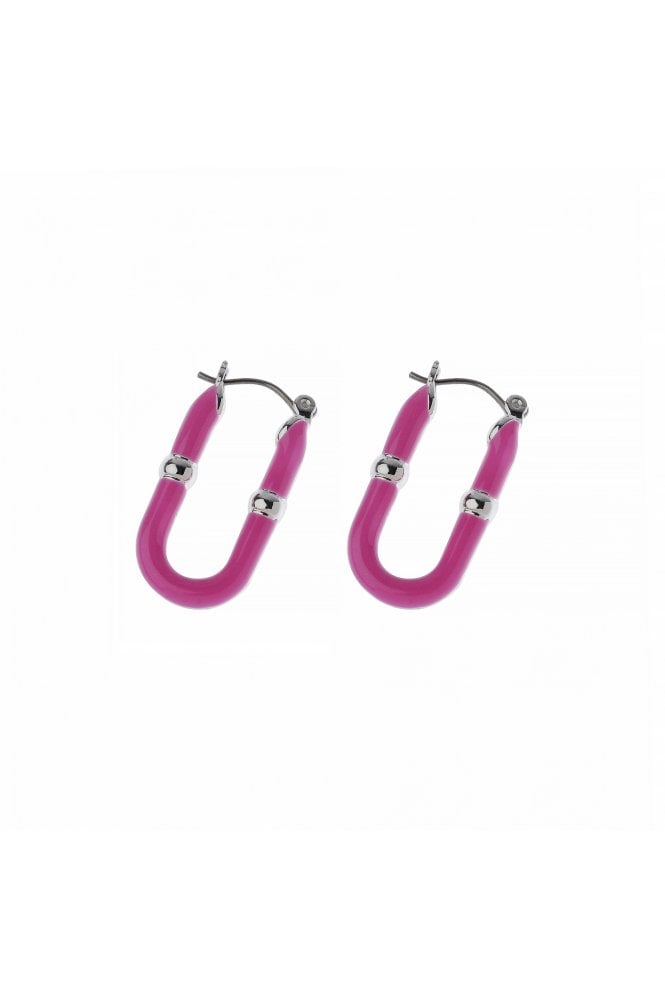 Majique London Silver Edge Hinged Earring