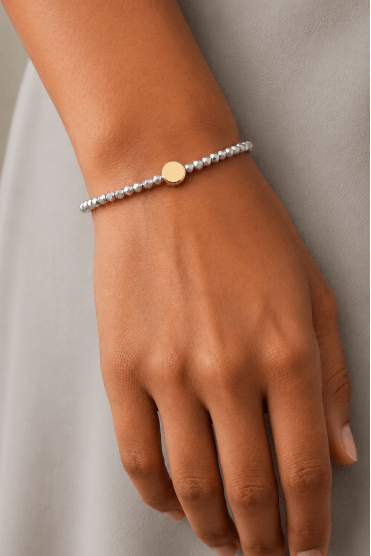 Silver & Gold Fusion Bead Bracelet