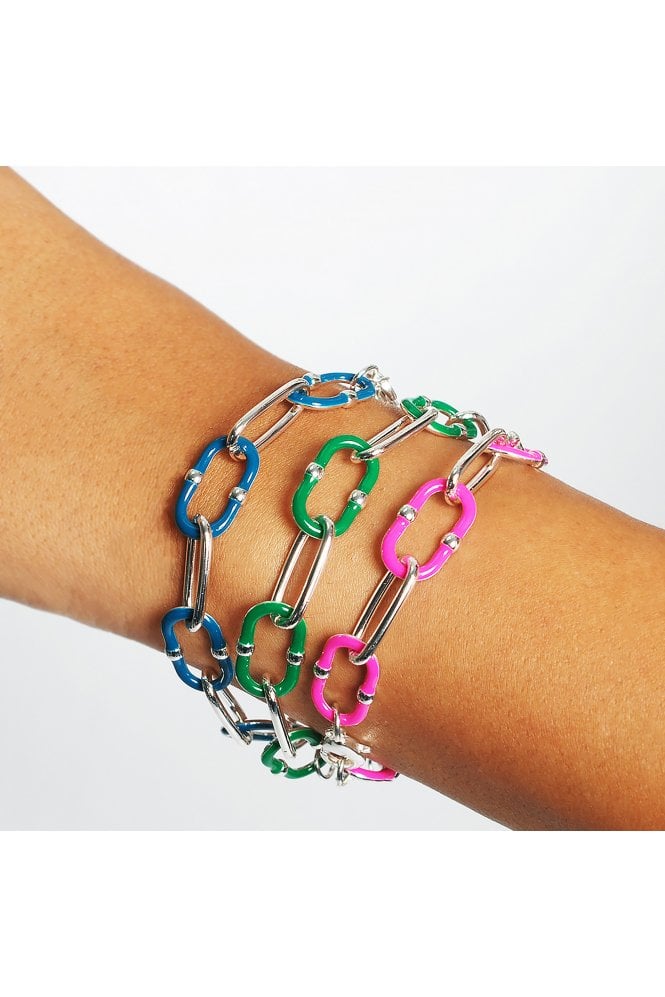 Majique London Silver Shine Link Bracelet