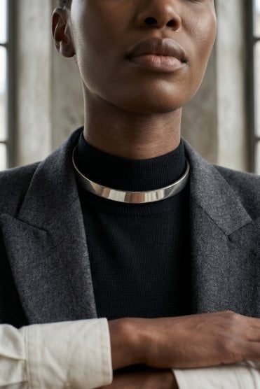 Silver Statement Choker