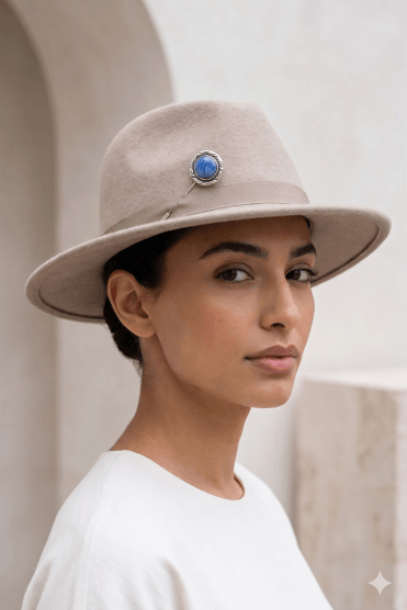 Sky Blue Ceramic Dome Hatpin