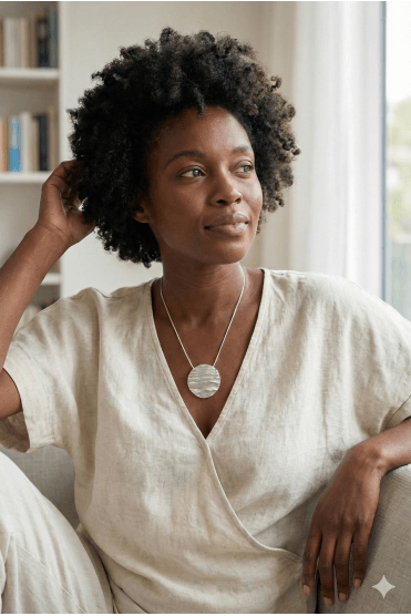 Sleek Silver Serpent Chain Necklace With Circular Pendant