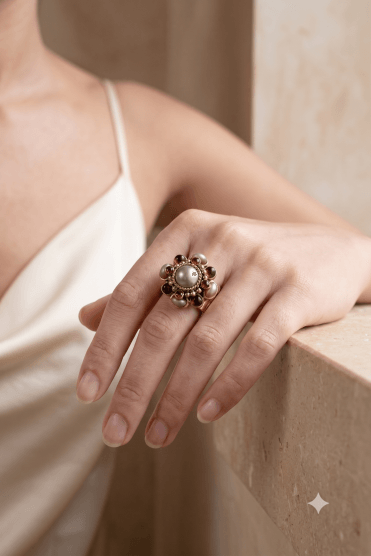 Smoky Glam Round Ring