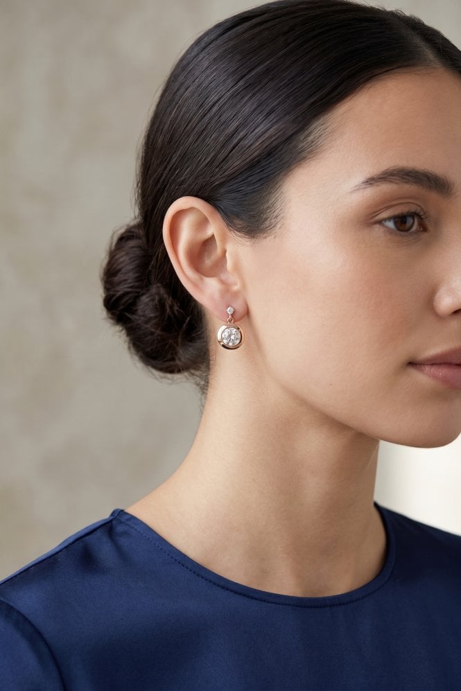 Majique London Sparkling Crystal Drop Stud Earring