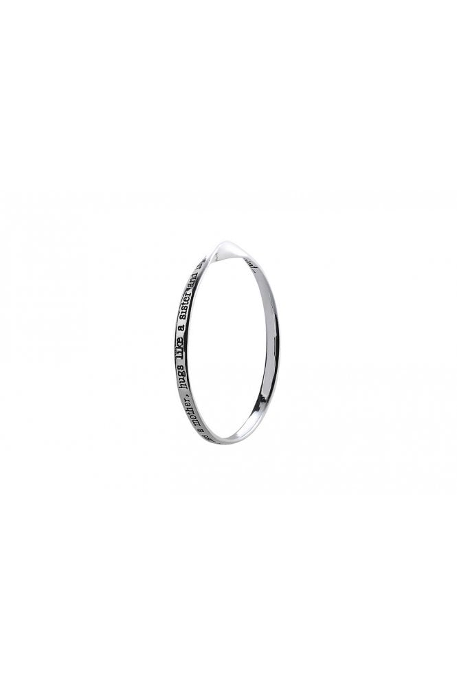 Majique London Special Aunt Silver Message Bangle