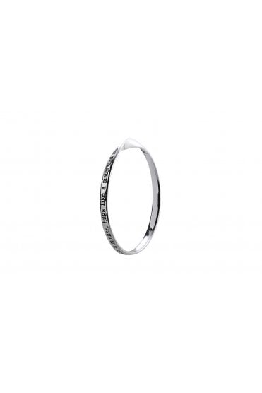 Special Aunt Silver Message Bangle