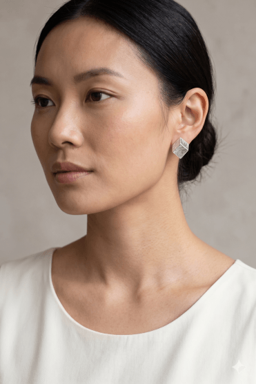 Square Dice Stud Earring
