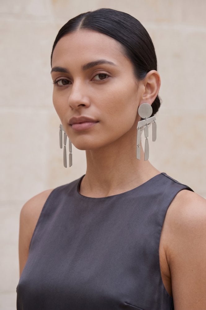 Majique London Steel Edge Earring