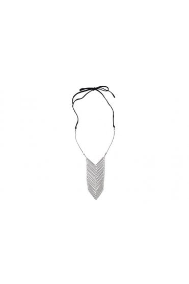 Suede Chic V Pendant Necklace