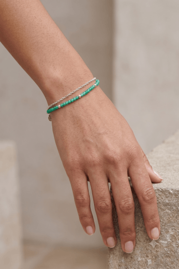 Teal & Silver Harmony Bracelet