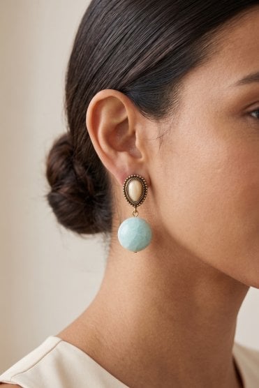 Timeless Aqua Drop Earring
