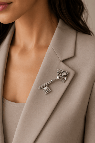 Timeless Key Brooch