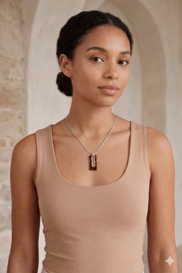 Tortoise Glow Snake Chain Necklace