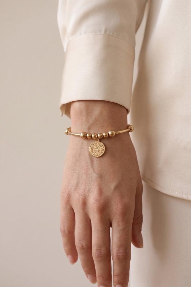 Majique London Tree Charm Bead & Tube Bracelet