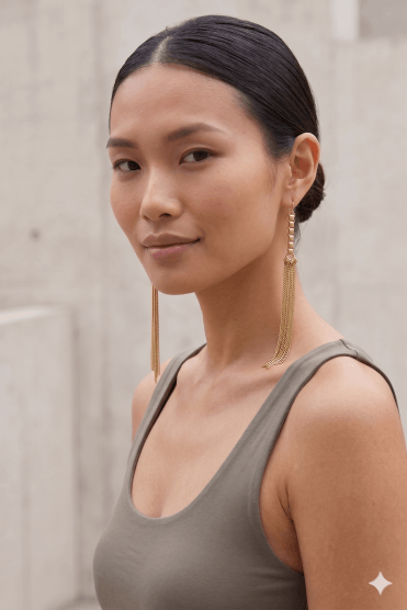 Trendy Chain Drop Fish Hook Earrings