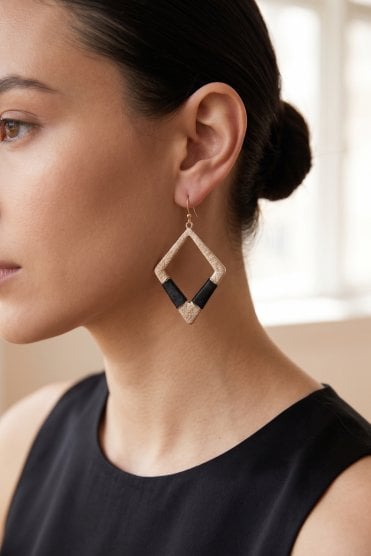 Triangular Luxe Drop Hook Earring