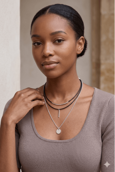 Triple Charm Layered Choker
