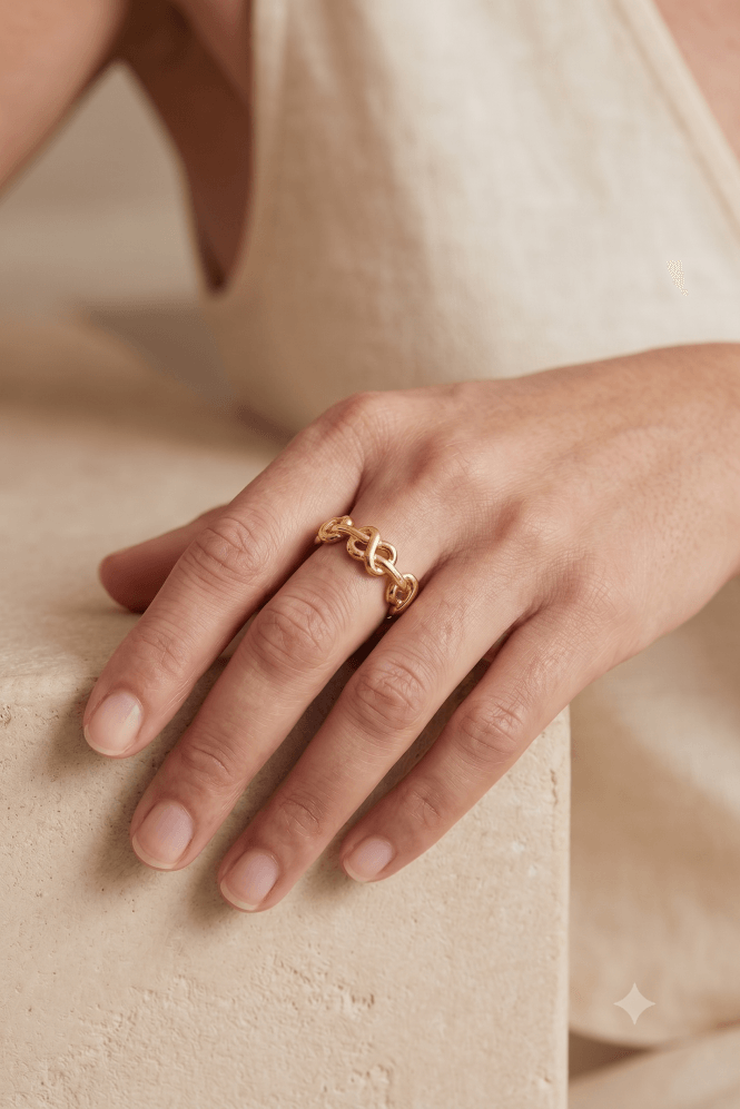Majique London Triple Infinity Ring