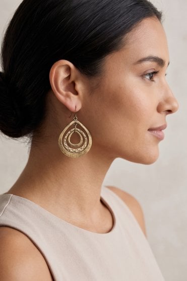 Triple Oval Flow Earring