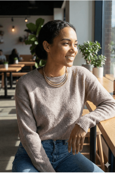 Triple Strand Spring Tube Necklace With Magnetic Closure