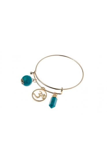 Turquoise Charm Hindu Symbol Bracelet