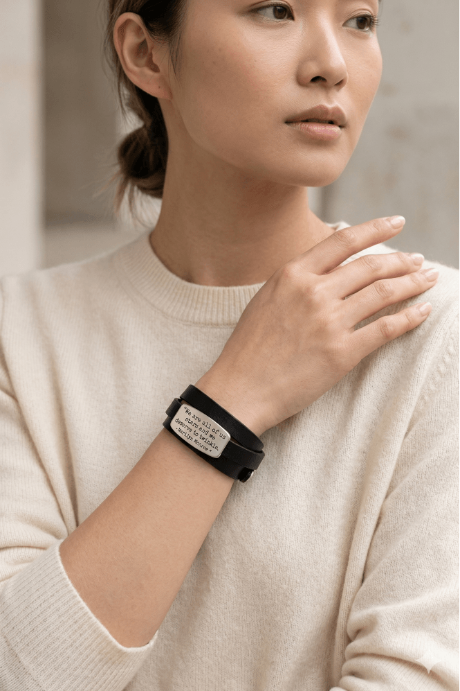 Majique London Twinkle Star Leather Bracelet