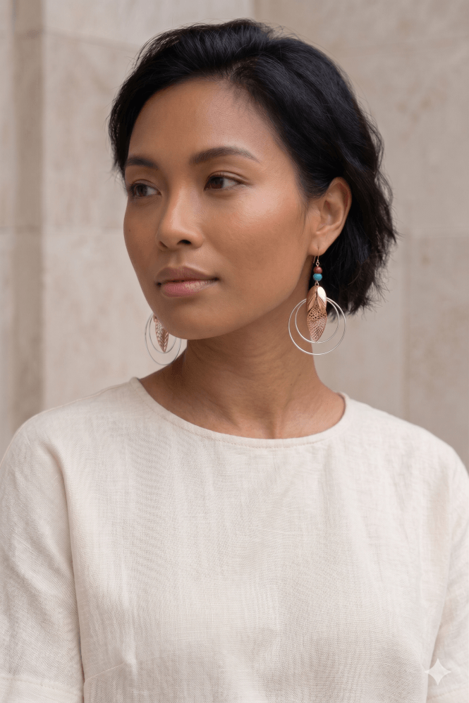 Majique London Two Tone Fusion Earrings