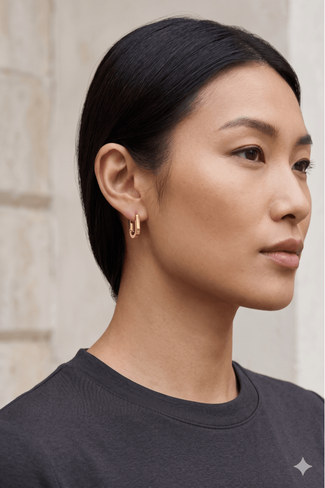 Majique London U-Shaped Stud Earrings