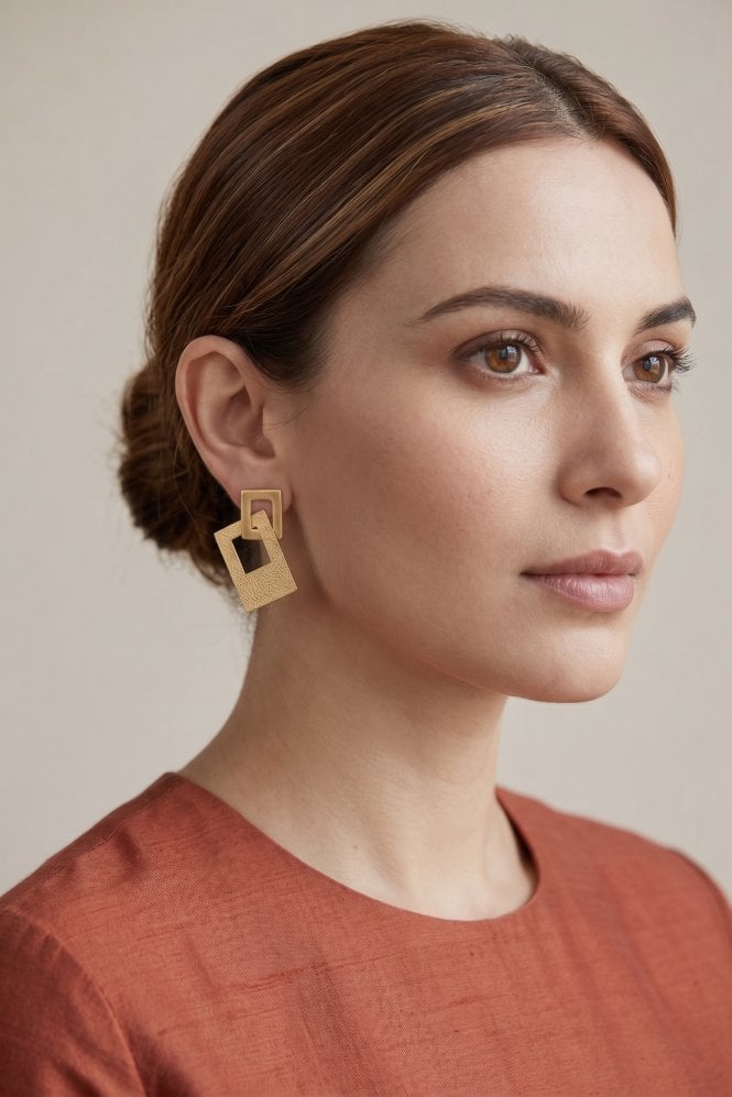 Majique London Urban Chic Geometric Drop Earring