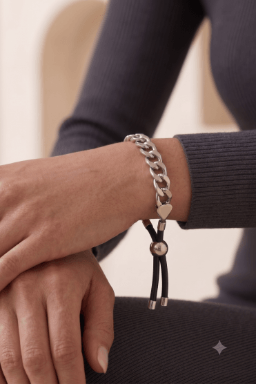 Urban Curb Chain Cord Bracelet