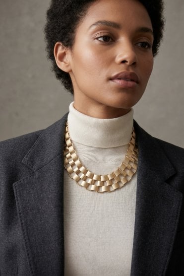 Urban Edge Textured Link Necklace