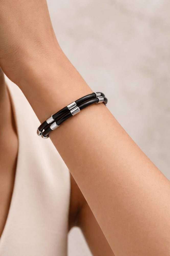 Majique London Urban Leather Link Bracelet
