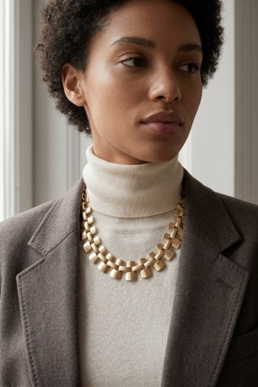 Urban Luxe Textured Link Necklace