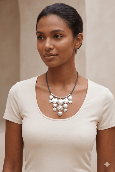 Urban Scratched Disc Necklace