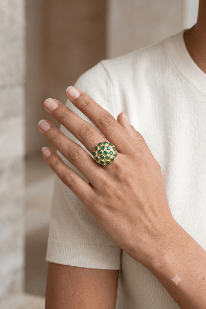 Majique London Verdant Glow Ring