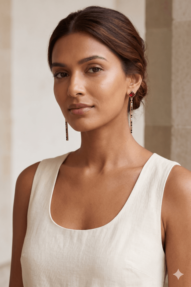 Majique London Vibrant Crystal Prism Drop Earring